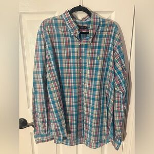 Polo by Ralph Lauren Men's Blue Plaid Button Down Shirt~Size XXL
